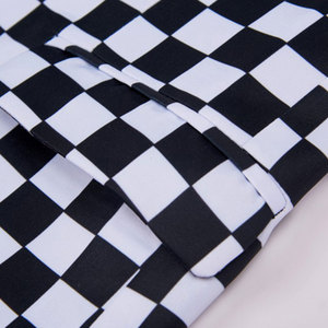 Câu Lạc Bộ Prom Trang Phục Chính Thức Người Đàn Ông Mỏng Của Đám Cưới Phù Hợp Với, Chú Rể Tuxedo 2-Mảnh Thiết Lập Của Nam Giới Màu Đen Và Trắng Kiểm Tra Phù Hợp Với - Product Image 3