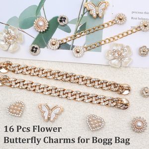 Charms for Bogg Bag Flower Pearls Butterfly Charms for Bogg Bag <b>Accessories</b> Charms for Simply Southern Rubber <b>Beach</b> Bag Tote - Product Image 4