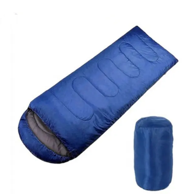 Realsin Wholesale Outdoor 170T Polyester Fiber sleeping bag summer Survival Camping Envelope Sleeping Bag