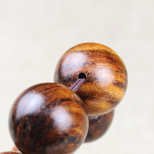 Indonesian Rosewood <b>Bracelet</b> 8/20mm Tiger Skin Pattern Single Strand 108 Beads Unisex Religious Ceremony Jewelry - Product Image 3