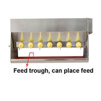Abreuvoir à lait pour porcelets double face 14 tétines en acier inoxydable Machine d'allaitement pour porcelets Équipement d'élevage Abreuvoir à lait pour porcelets