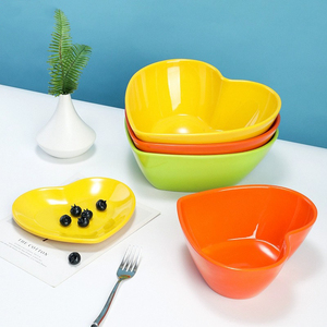 अनब्रेकेबल दिल के आकार स्नैक व्यंजन सलाद फल कटोरे को डिप करने वाली शादी की प्लेटों को डिप - Product Image 3