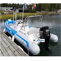 Liya 20-22pieds coque en fibre de verre moteur hors-bord Hypalon bateau gonflable Chine Rib Boat Fabricant