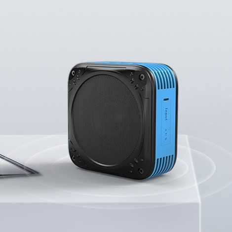 Compact Outdoor Bluetooth Speaker with Built-in M8 Nut, IPX7 Waterproof, Shockproof, 12H Battery for Cycling
