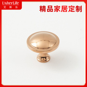 Furniture <b>Handle</b> And Knob H59 <b>Copper</b> Single Hole Rose Gold Modern Cabinet Door Hardware Antirust - Product Image 5