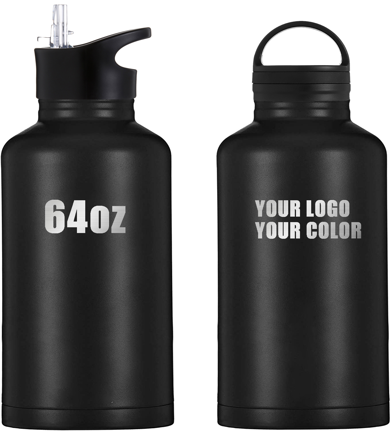 Вакуумная Изолированная бутылка для воды с двойными стенками, 128 унции, 64 унции, для спорта