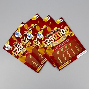 Nhà Sản Xuất Cmyk In Ấn Scratch Off Thẻ Xổ Số Xổ Số/Scratch Off Vé Tùy Chỉnh Ngay Lập Tức Giành Chiến Thắng Trò Chơi - Product Image 3