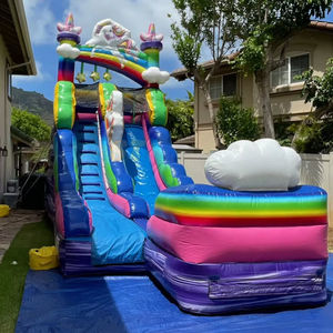 Tobogán Inflable de Unicornio y Arcoíris para Niños Pequeños, Toboganes de Agua Inflables Grandes para Alquilar, Castillo Inflable <span class=keywords><strong>con</strong></span> Tobogán para Niños - Product Image 1
