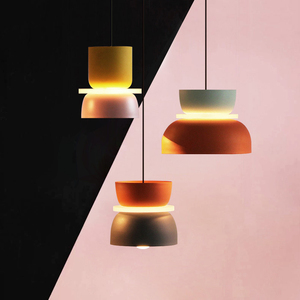 <span class=keywords><strong>Lampadario</strong></span> a Sospensione LED Moderno in Acrilico Stile Macaron <span class=keywords><strong>Arancione</strong></span> e Bianco per Soggiorno/Studio/Camera da Letto Sala da Pranzo Illuminazione Decorativa - Product Image 5