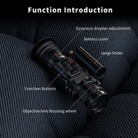 HENBAKER T723-RL Monoculaire thermique à imagerie infrarouge, dispositif optique CMOS, stabilisation d'image Wi-Fi pour la chasse