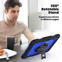 Housse de tablette multifonctionnelle rotative à 360 degrés à 3 couches avec fente pour stylo avec étui pour tablette à bandoulière pour ipad Air 11 2024