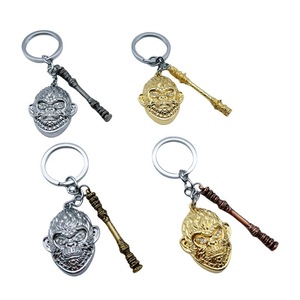 Bán Hot Black <span class=keywords><strong>Monkey</strong></span> Master Keychain Rhinestone phim hoạt hình trò chơi kim loại Keychain - Product Image 4