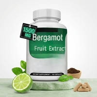 Capsules de Supplément Premium à l'Extrait de Bergamote, Riz Rouge Fermenté, Ail, Artichaut et Hamamélisine – 90 Comprimés – Marque Privée Personnalisable