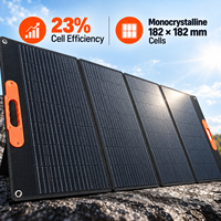 Chargeur solaire portable 100 400W, panneau solaire pliable mono, module solaire à 23% d'efficacité, kit d'énergie solaire léger avec connecteur MC4