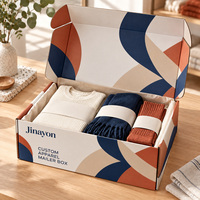 Boîte d'expédition en carton ondulé E-Flute brillant personnalisée pour l'emballage de vêtements