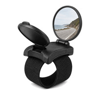 Miroir rétroviseur de vélo portable à 360 degrés rotatif avec lentille convexe, fixation sur le bras, miroir de sécurité réfléchissant pour cyclisme