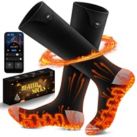 Chaussettes chauffantes d'hiver pour hommes et femmes, chauffage intégral du pied contrôlé par application, 5000mAh*2, rechargeables, lavables, en spandex, chaussettes électriques