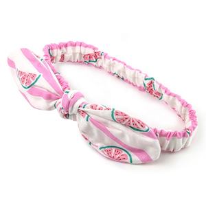الجملة مخصص اليدوية مزين إكسسوارات الشعر طباعة مرونة النسيج القوس لطيف الطفل الفتيات هيرباند - Product Image 3