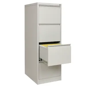 Armario de Metal con 4 cajones, mueble de oficina Vertical, archivador