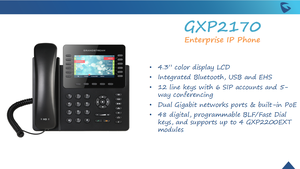 Grandstream大量ユーザー向けのエンタープライズ<span class=keywords><strong>IP</strong></span>電話GrandstreamGXP2170 - Product Image 4