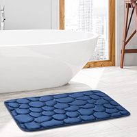 Tapis de bain en mousse à mémoire de forme FIGOO-Soft, tapis de sol pour salle de bain, séchage rapide, super absorbant, antidérapant, tapis de bain en pierre