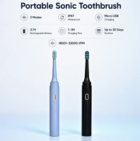 Brosse à dents électrique sonique pour adultes, brosse à dents rechargeable entièrement étanche IPX7, logo et emballage personnalisés OEM disponibles