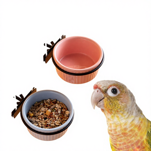 Bacia Automática Mini Redonda para Hamster, Utensílios para Urso Dourado e Papagaio, Cerâmica Suspensa, Anti-Tombamento, Suprimentos para Pequenos Animais - Product Image 1