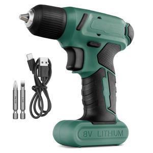 Taladro Eléctrico de Litio Verde de 8V, Mini Taladro Tipo Pistola con Brocas y Cable USB para Uso Doméstico - Product Image 1
