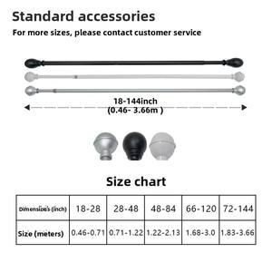 Offre Spéciale longueur et diamètre personnalisé métal fer fenêtre tringle à rideau fleuron Styles modernes matériel décoré pour rideau de fenêtre - Product Image 5