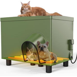 Bestseller Ganzjahres-Katzenhaus für Draußen Wetterfest Leicht zu Reinigen Isoliert Beheizt aus Oxford-Gewebe Solide Box Tragbar - Product Image 6