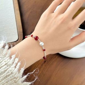 Dylam Fashion Jewelry <b>Charm</b> 925 Sterling Silver <b>Beads</b> Women Jewelry Red Agate <b>Beads</b> <b>Bracelets</b> & Bangles Fine Top Jewelry - Product Image 2