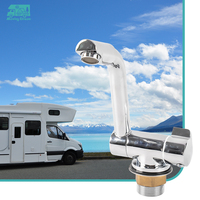 Robinet d'évier compact pliable à poignée unique pour camping-car, pivotant à 360 degrés, bec haut, eau chaude et froide pour camping-car, caravane, fourgon aménagé, bateau