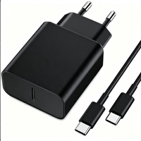Cargador de Pared para Portátil USB-C PD GaN de 45W con Enchufe Europeo, Kit de Carga Rápida con Protección OTP, Cable Tipo-C Opcional de 1M, 1.5M, 2M