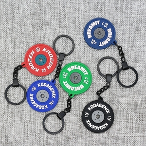 Lara Star Weightlifting Keyring Llavero Con Deadlift Platform Pompon Fitness Sports Equipment 3d Barbell Dumbbell <strong>Keychain</strong> - Product Image 6