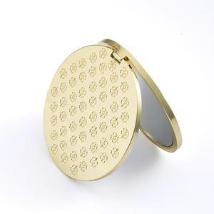 Custom Logo Small Round Shape Travel Folding <b>Makeup</b> Cosmetic <b>Compact</b> Pocket Mirror - Product Image 4