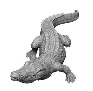 Figurines d'alligator en résine polyrésine, décorations pour la maison, jouets <span class=keywords><strong>crocodile</strong></span>, sculpture, ornement, statue - Product Image 1
