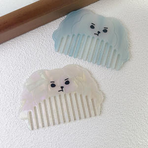 Peine de acetato Qianjin, peine sin pelo para perros bonitos, cepillo de pelo para mujeres y niñas, herramienta antiestática para peinar el cabello, diente ancho - Product Image 2