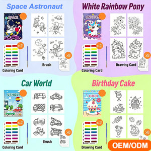 สมุดระบายสีน้ำวิเศษ พร้อมพู่กัน ลายการ์ตูนสัตว์  สมุดระบายสีแบบกำหนดเอง สำหรับเด็กเล็ก เสริมสร้างทักษะด้านศิลปะและการเรียนรู้ - Product Image 6