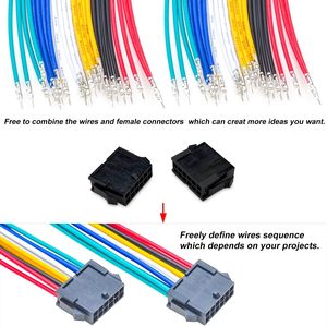 Yoeruyo สายรัดสายไฟ22 AWG Pre-crimped Molex <span class=keywords><strong>3</strong></span>.0mm แถวคู่2X1/<span class=keywords><strong>2</strong></span>/<span class=keywords><strong>3</strong></span>/4/5/6-PIN ตัวเครื่องทองแดง (MX3.0คู่) - Product Image 4