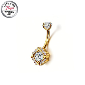 Anneaux de nombril en titane G23, bijoux de piercing, barbell incurvé en zircone cubique, anneaux de nombril flottants, clous d'oreille hélix et sourcil - Product Image 4