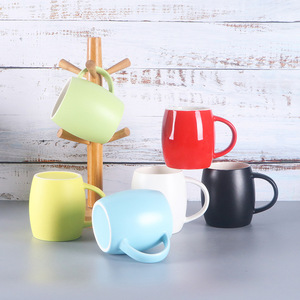 แก้วเซรามิกสีแดง แก้วกาแฟสีพื้น ของขวัญสำหรับเครื่องดื่ม สไตล์นอร์ดิก HB-001 - Product Image 2