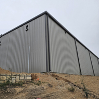 Uganda 100x24m Estructura de acero duradera Almacén Marruecos Lana de Roca/PIR ISO9001 Certificado 41-80mph Paneles sándwich de viento