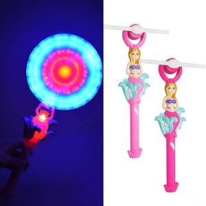Luckykoo, venta al por mayor, <span class=keywords><strong>sirena</strong></span> giratoria Led que brilla intensamente, molino de viento, varita mágica, molinos de viento para niños, juguetes iluminados intermitentes, arcoíris Led - Product Image 2
