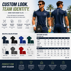 Ensemble polo de pickleball personnalisé Vexa pour homme – Maillot et short de performance, uniforme de club, vêtements de sport, fabrication OEM, marque privée - Product Image 4
