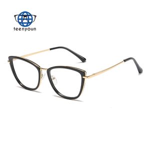 Teenyoun photochromique et antibleu <span class=keywords><strong>lunette</strong></span> bleu cadre concepteur lunettes optiques oeil de chat femmes lunettes <span class=keywords><strong>monture</strong></span> de lunettes concepteur - Product Image 6
