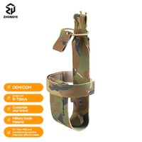 Pochette tactique en nylon pour extérieur, avec système MOLLE, porte-bouteille d'eau réglable