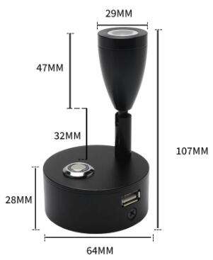 Black Housing with USB, Dimmable