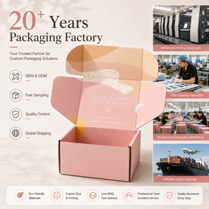 Cajas de Envío Personalizadas de Cartón Corrugado Rosa con Relieve a Todo Color, Impresión Interior de Lujo con Detalles Dorados, Logotipo Personalizado, Caja de Regalo - Product Image 5