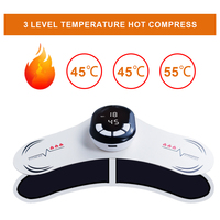 Masseur corporel chauffant rechargeable 8 modes 19 niveaux 45-55 ℃   Coussin de massage portable sans fil chauffant pour le cou, les bras et la taille