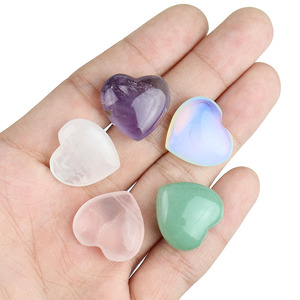 20mm a forma di cuore in pietra naturale ametista sciolto fatto a mano liscia di cristallo guarigione decorazione di pietre preziose 2cm - Product Image 4